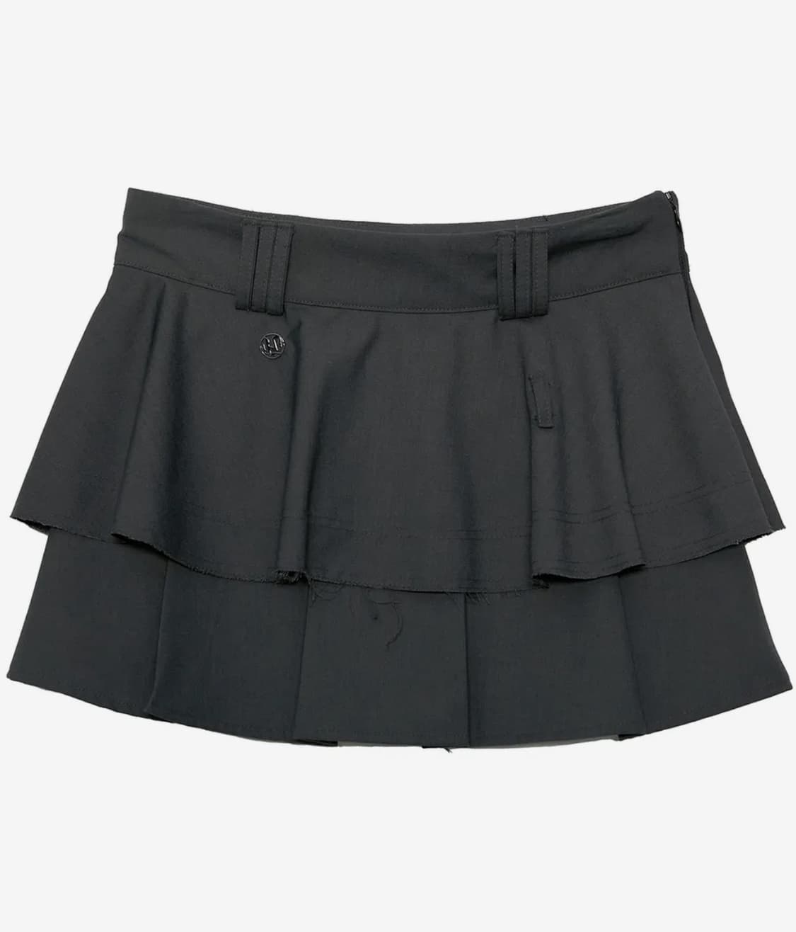 [새 제품] 플레어업 레이어드 플리츠 스커트 차콜 상품이미지3