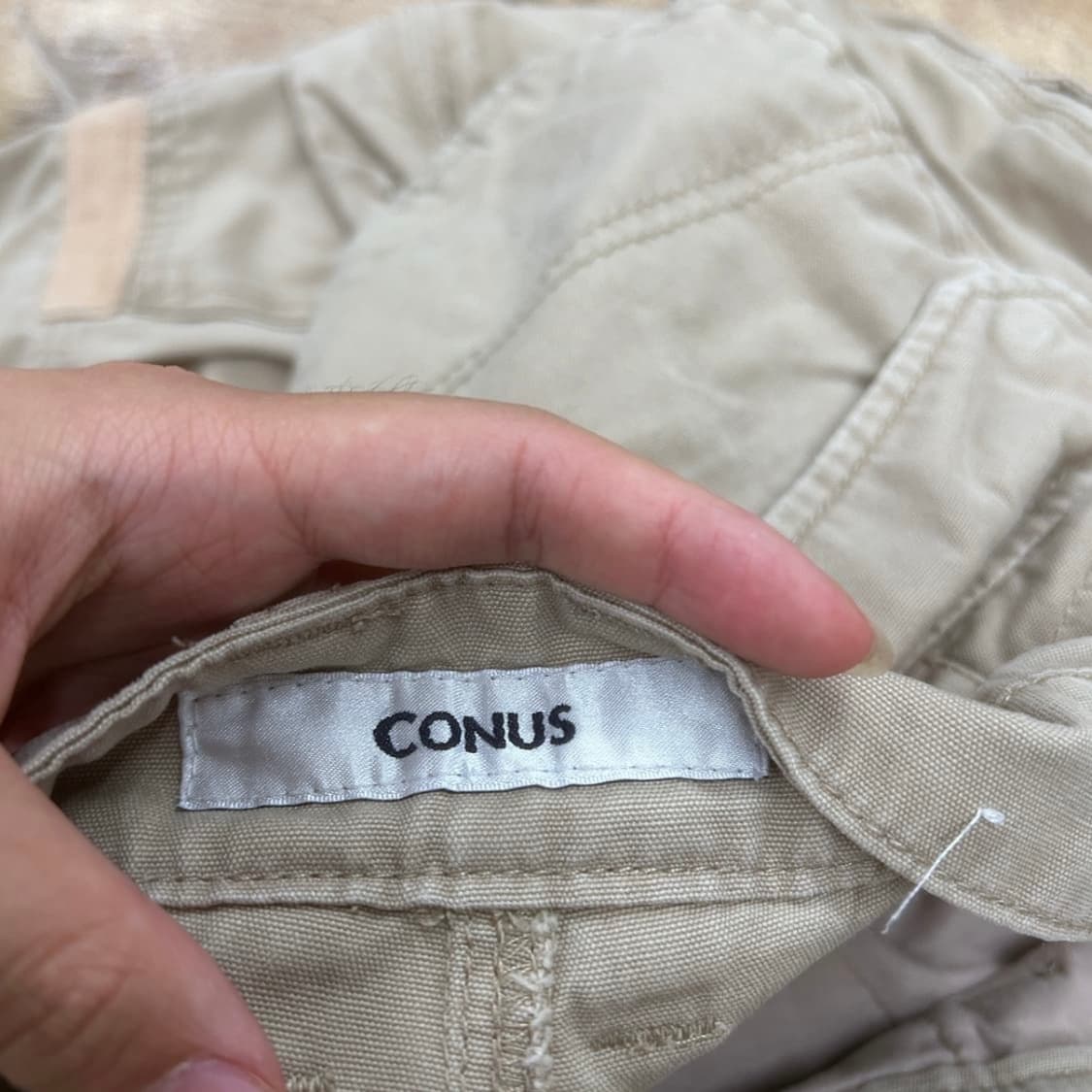 [정품]conus 베이지 카고 버뮤다팬츠 상품이미지4