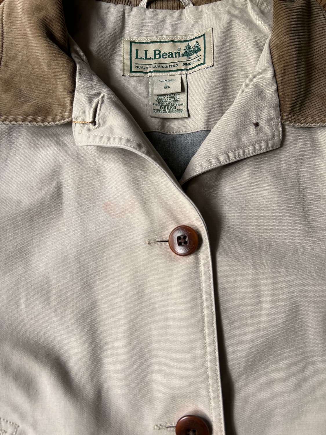 [L]L.L.Bean USA 엘엘빈 코튼 라이닝 아이보리 헌팅 자켓 상품이미지3