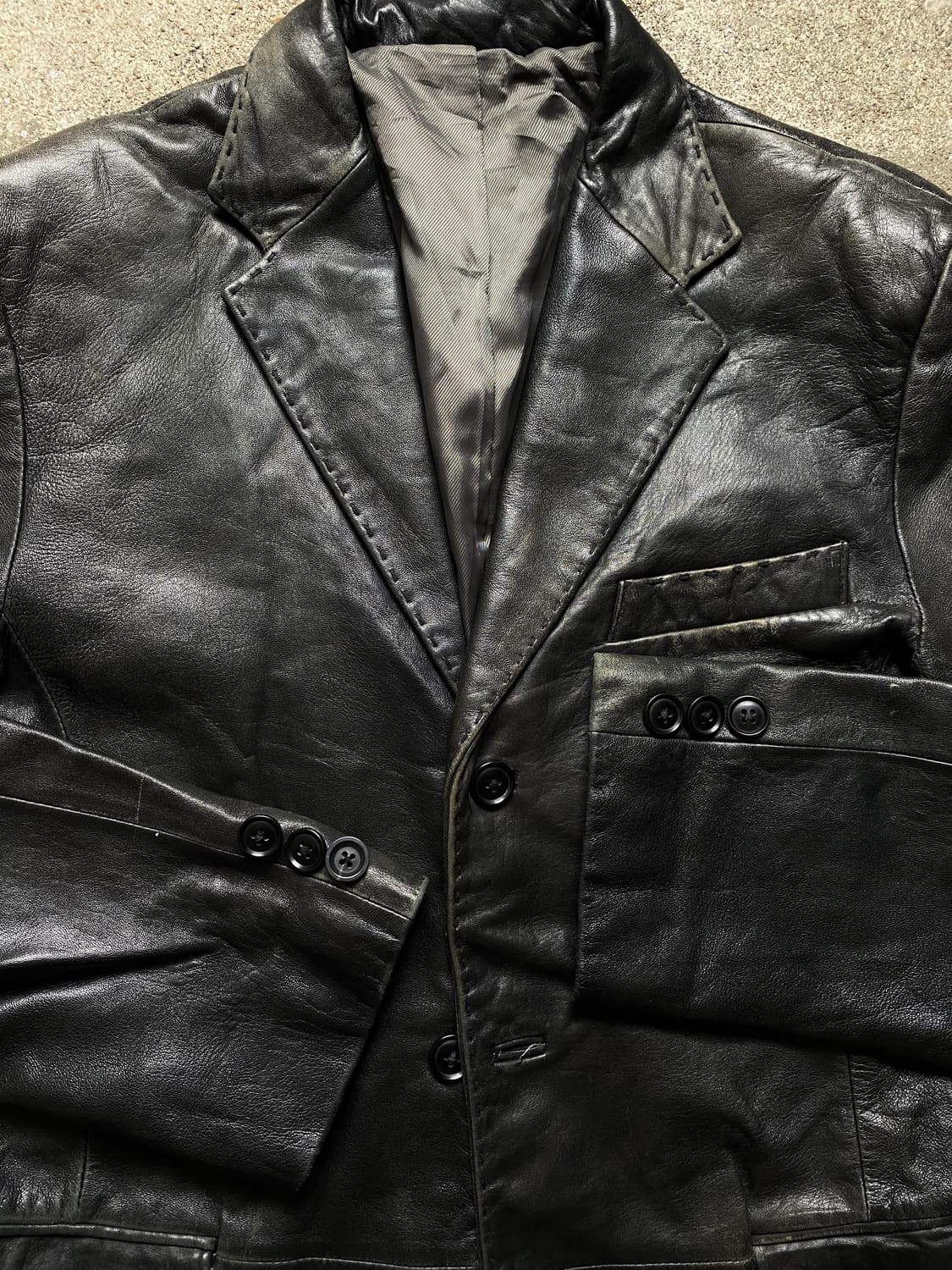 빈티지 레더 블레이저 가죽 자켓 빈티지 블레이저 자켓 상품이미지4