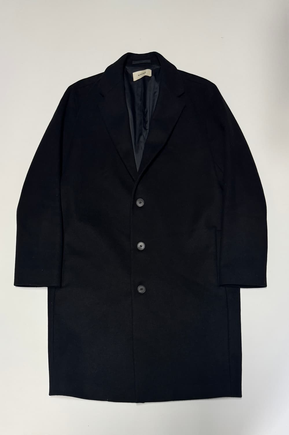 인사일런스 미니멀 캐시미어 혼용 울 코트 블랙 M~L 상품이미지1