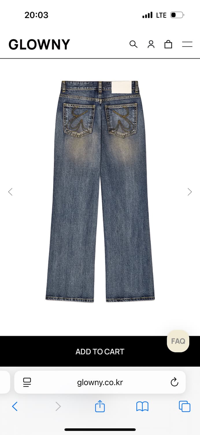 글로니 로데오진 빈티지블루 XS(새상품) 상품이미지4