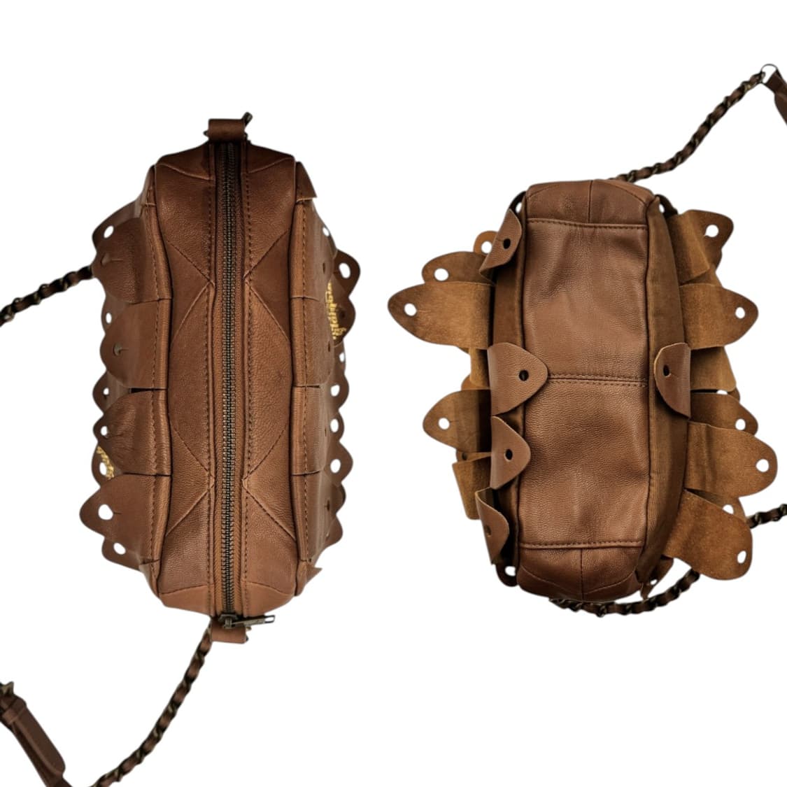 히스테릭글래머 레더 피크 숄더백 브라운 상품이미지7