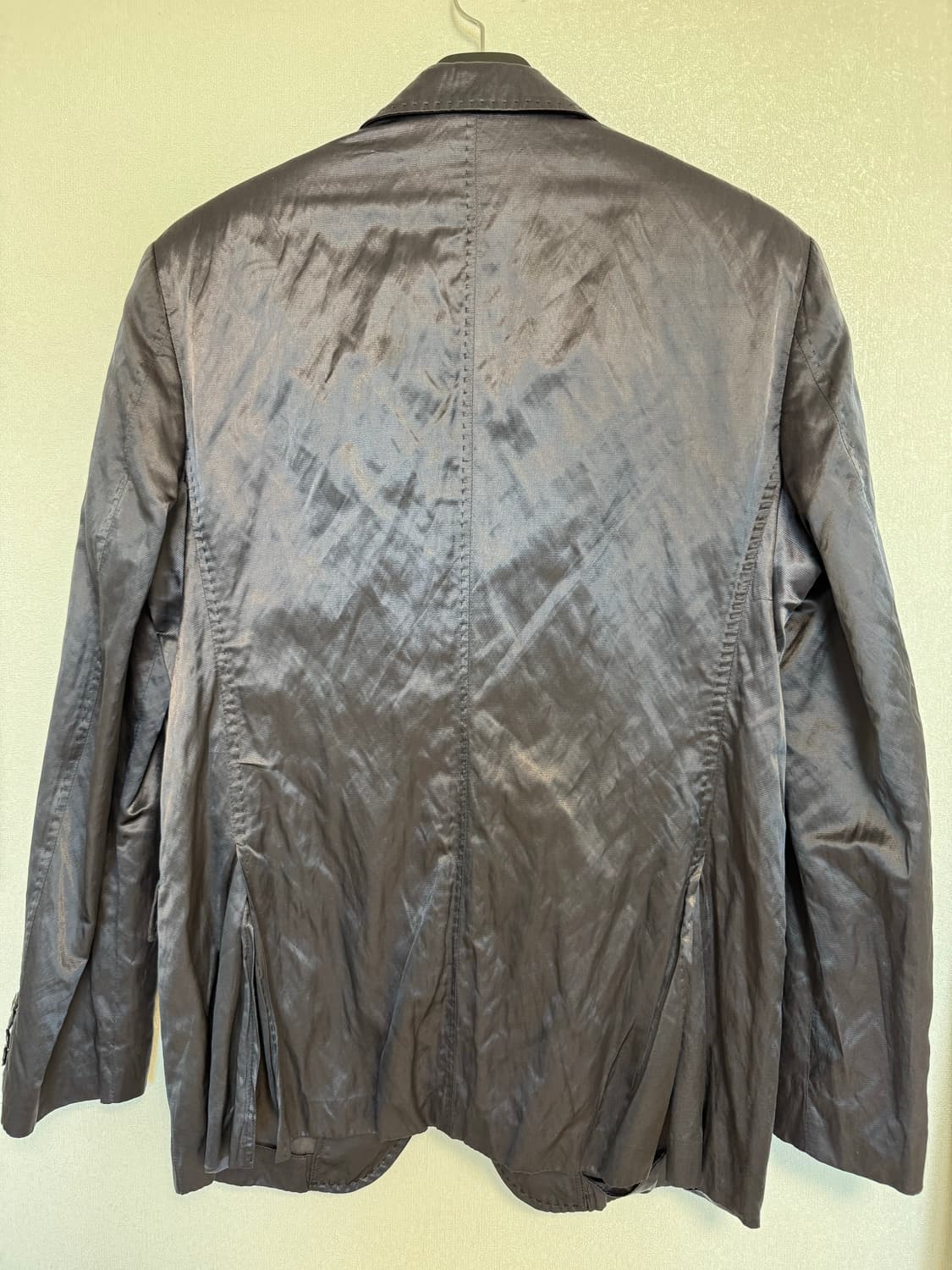 금속 [금속 혼방 자켓] 레노마 옴므 남성 블레이저 100 다크 바이올렛 상품이미지7