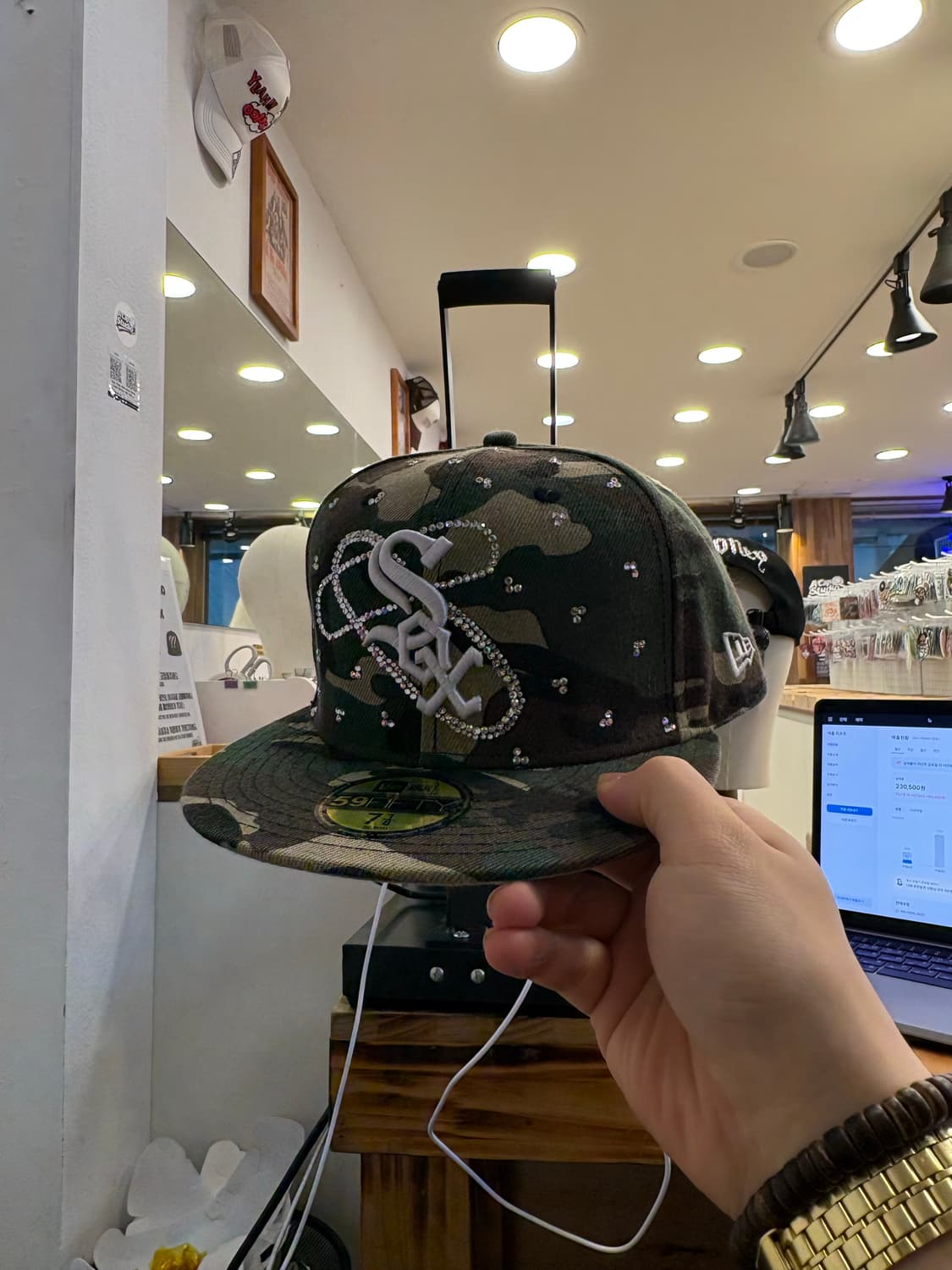 뉴에라 화이트 삭스 카모 커스텀 캡 상품이미지2