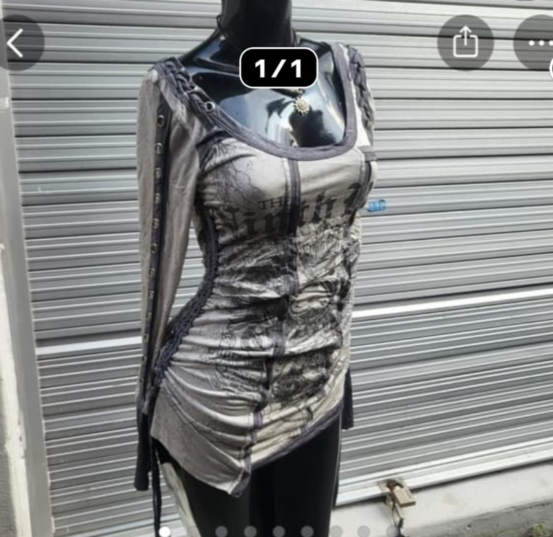 샐비지 00s 그런지펑크 탑 상품이미지1