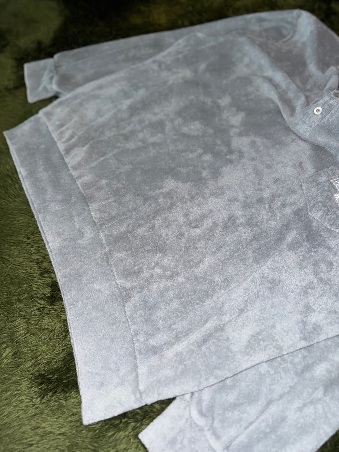 [2] Balansa 발란사 X 송월 타올 테리 폴로 롱슬리브 그레이 상품이미지5