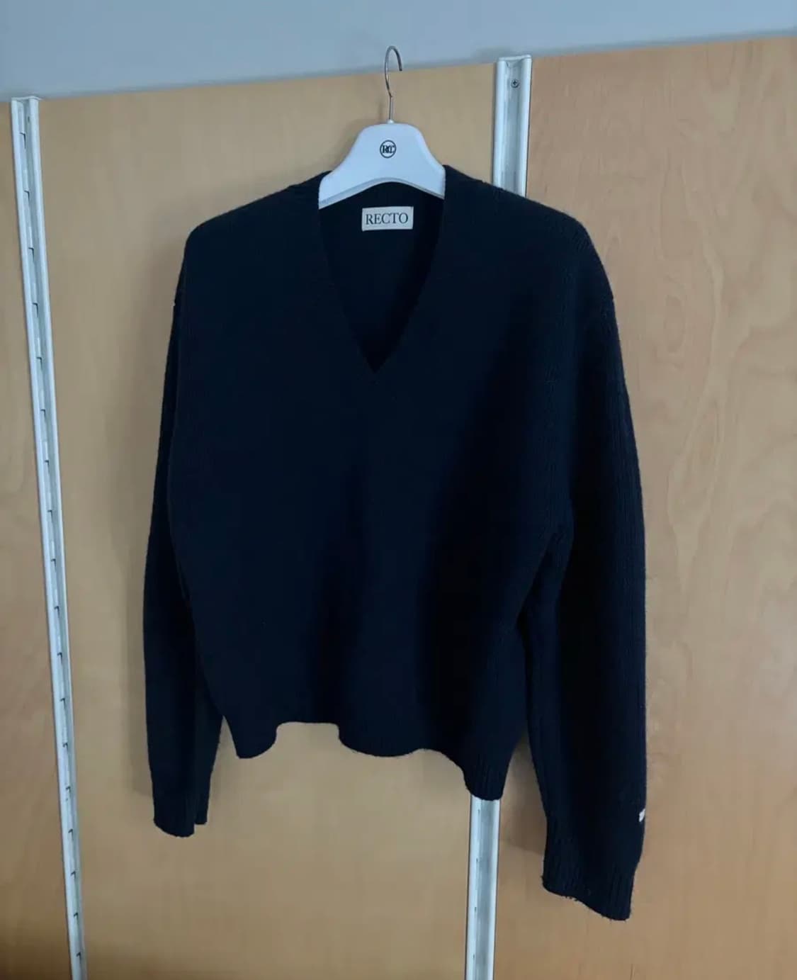 렉토 청키 브이넥 니트 m 상품이미지6