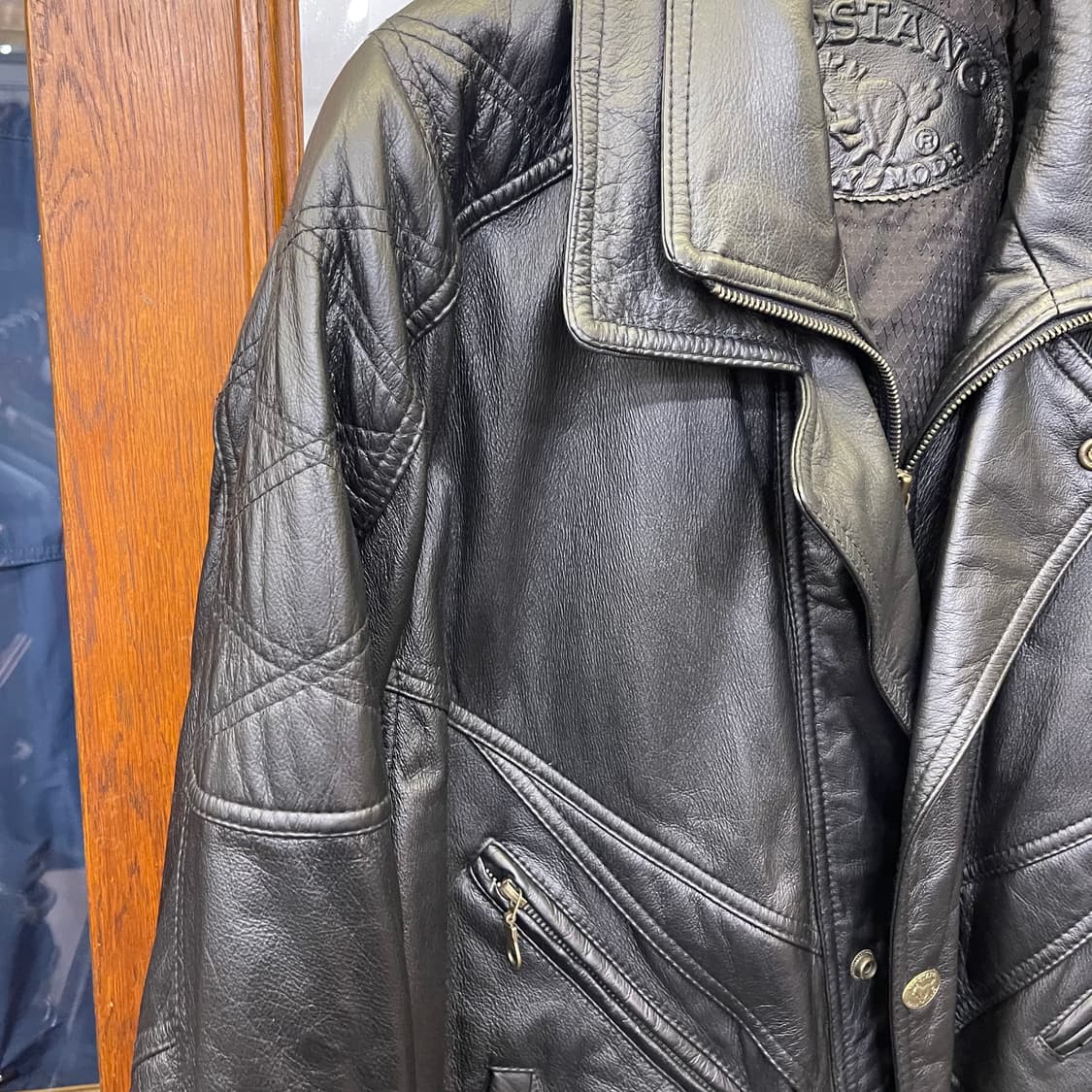 90's vintage leather jacket 상품이미지4