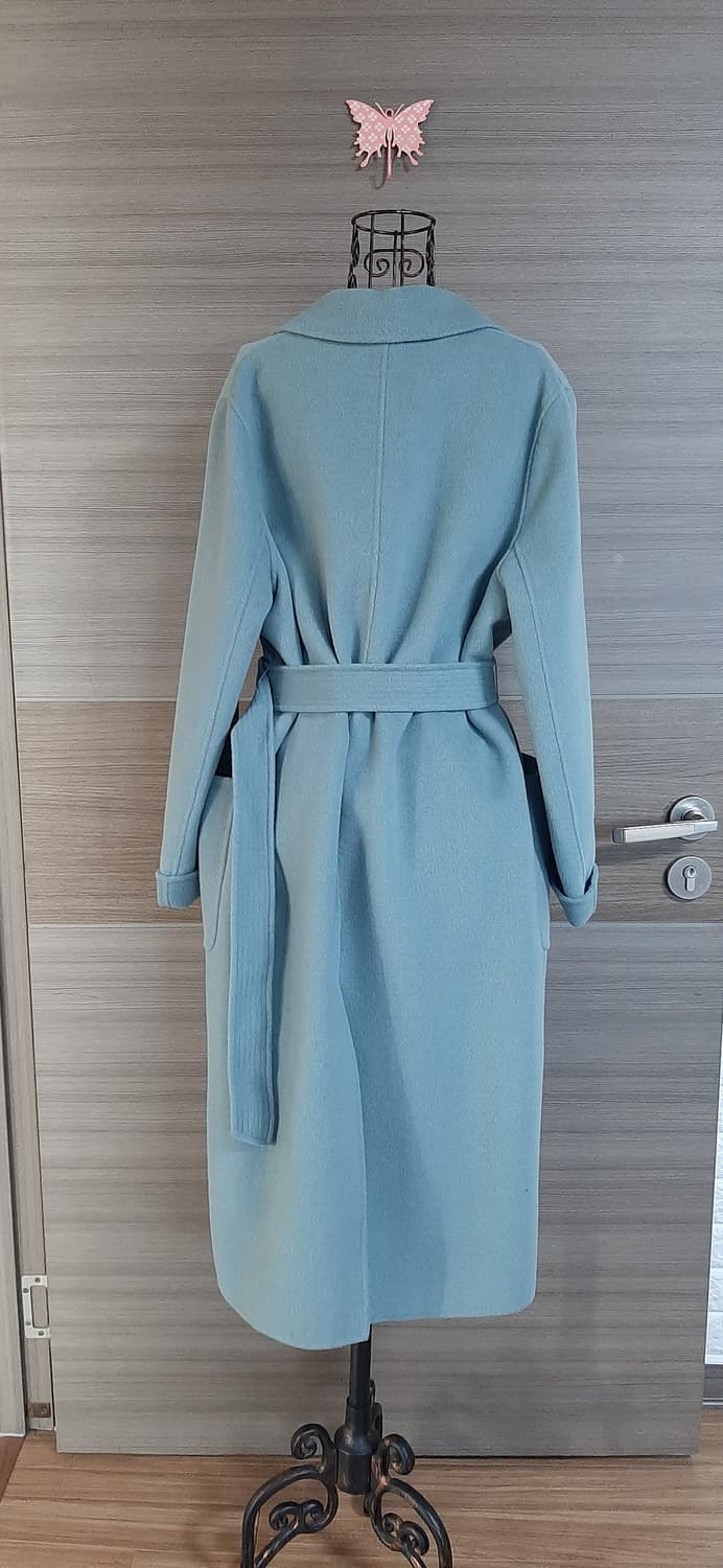 듀엘 핸드메이드 민트 캐시미어 블랜딩 벨트코트 상태굿 상품이미지4