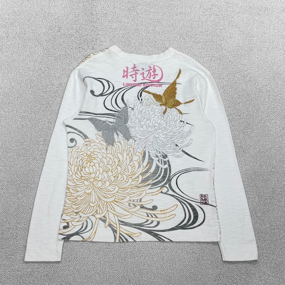 카라쿠리 타마시이 오리엔탈 시유 한정판 롱슬리브 화이트 상품이미지1