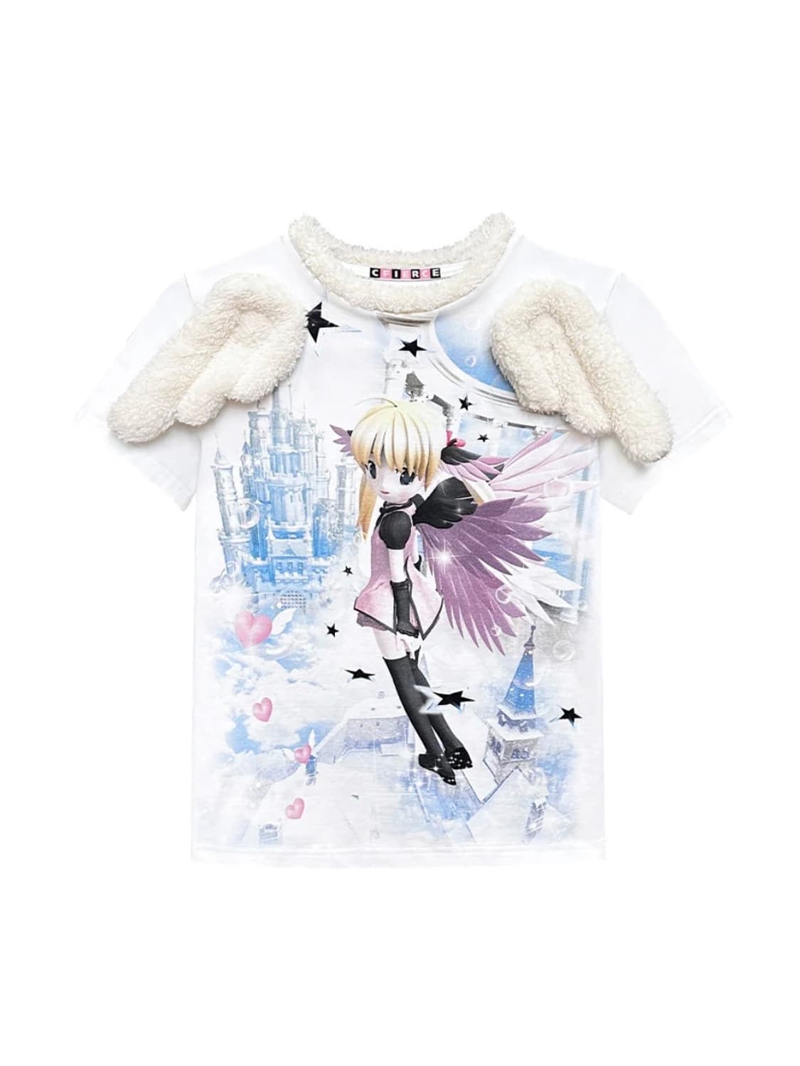 (뉴진스 해린 착용) CFIERCE 씨피어스 반팔 헤븐 엔젤 티셔츠 상품이미지1