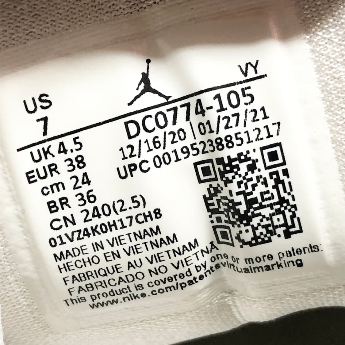 나이키 에어조던1 로우 울프그레이 240 상품이미지8