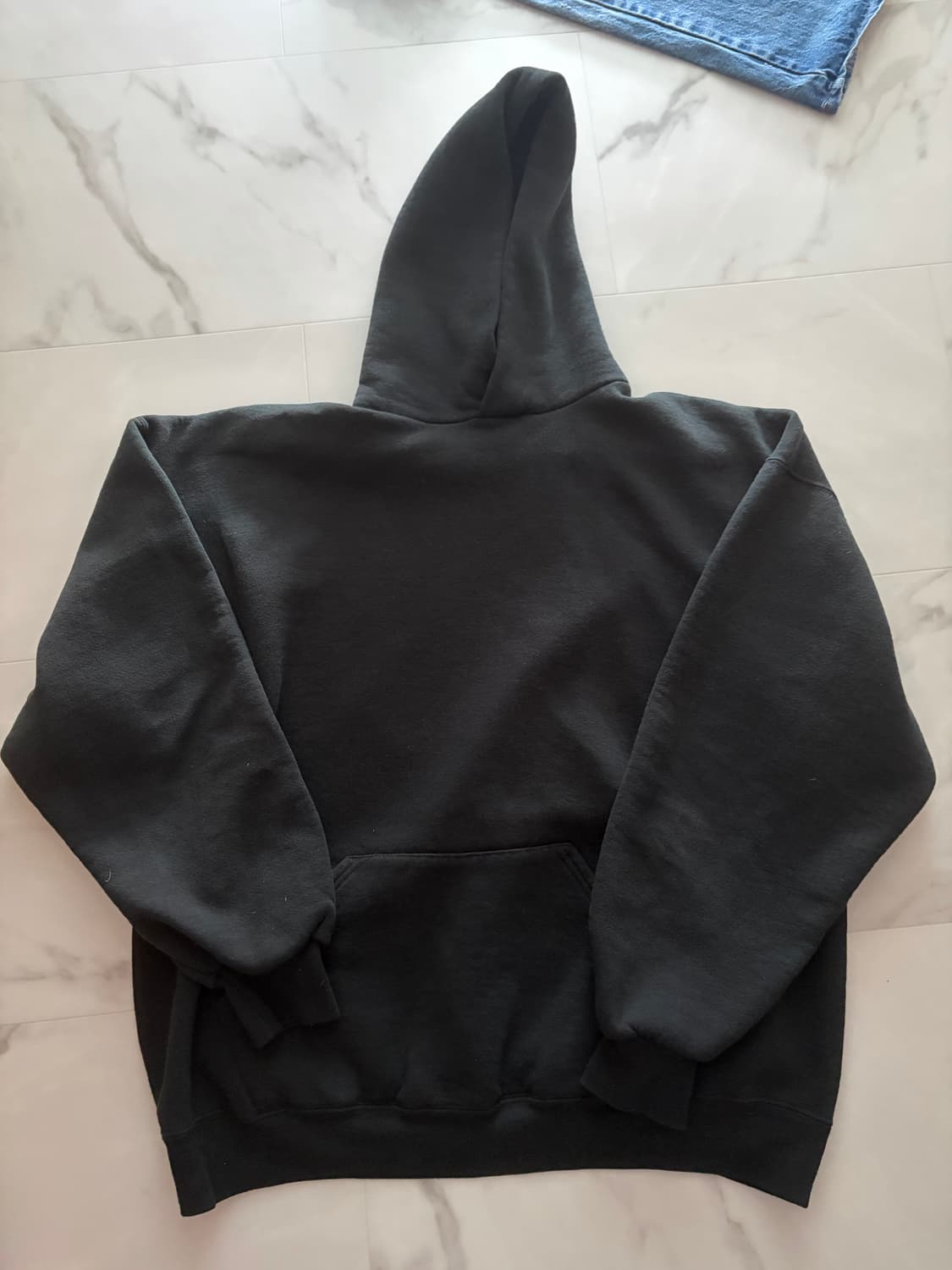 90's 러셀 USA 2XL 블랙 후드 상품이미지3