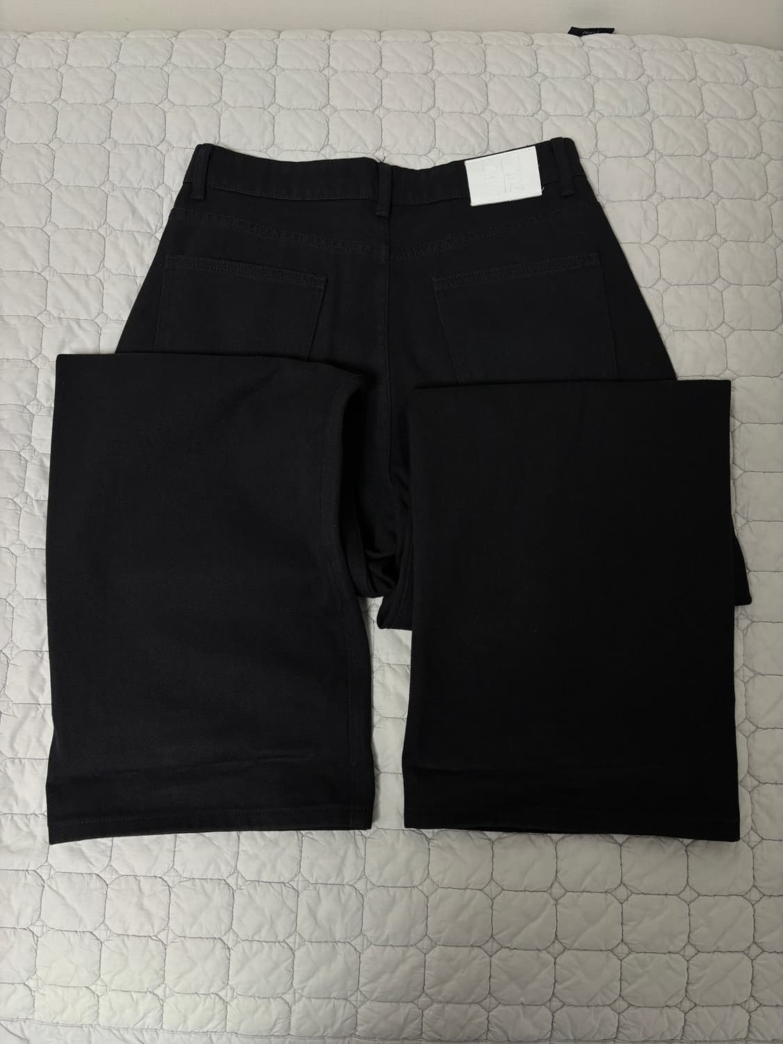 [L] 디앤에스알 DNSR 시그니처 와이드 데님 블랙블랙 상품이미지6