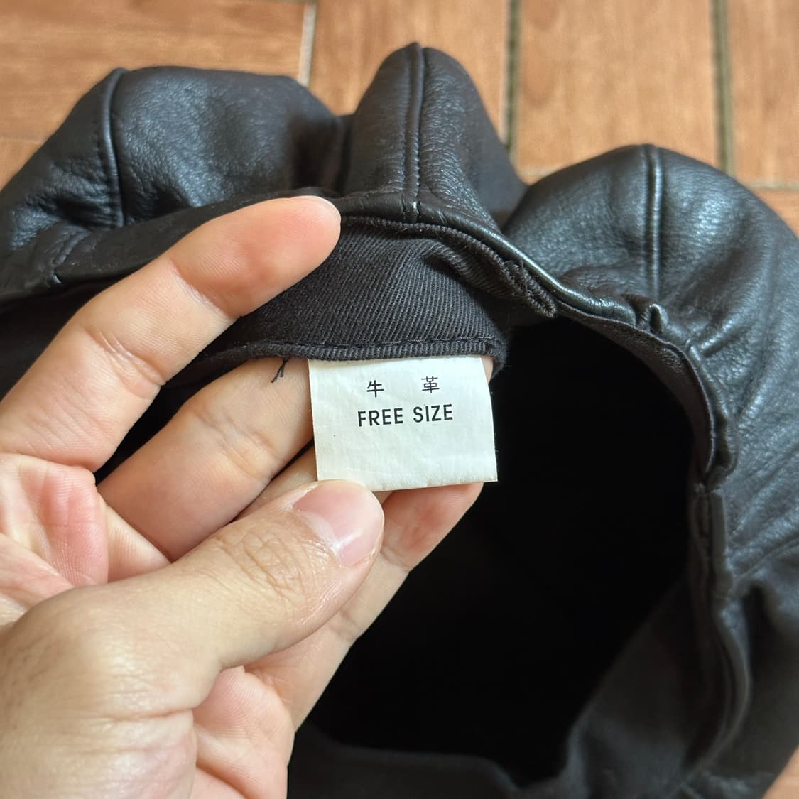 Vintage cow leather newsboy cap 상품이미지7