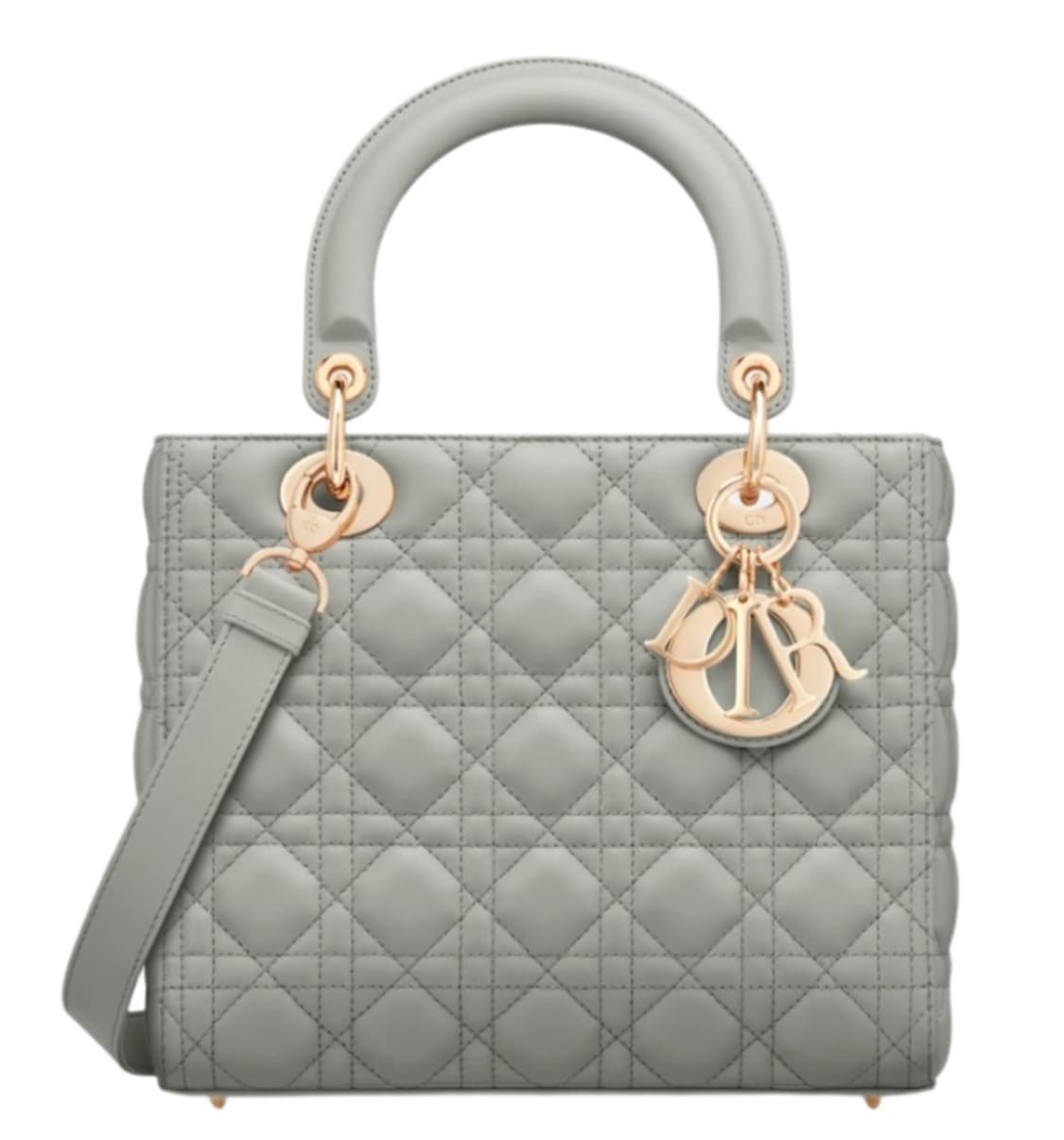 디올 미디움 레이디백 까나쥬 램스킨 그레이 스톤 상품이미지1