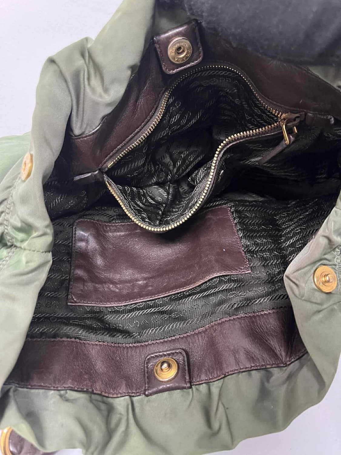 프라다 나일론 가죽 트림 숄더 토트백 상품이미지6