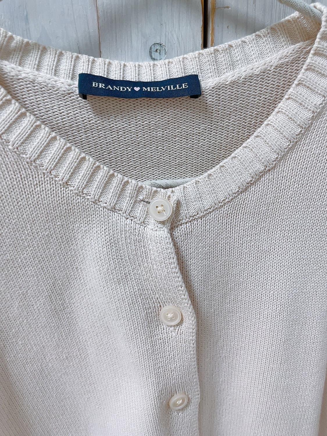 브랜디멜빌 베이지핑크 면 가디건 상품이미지4