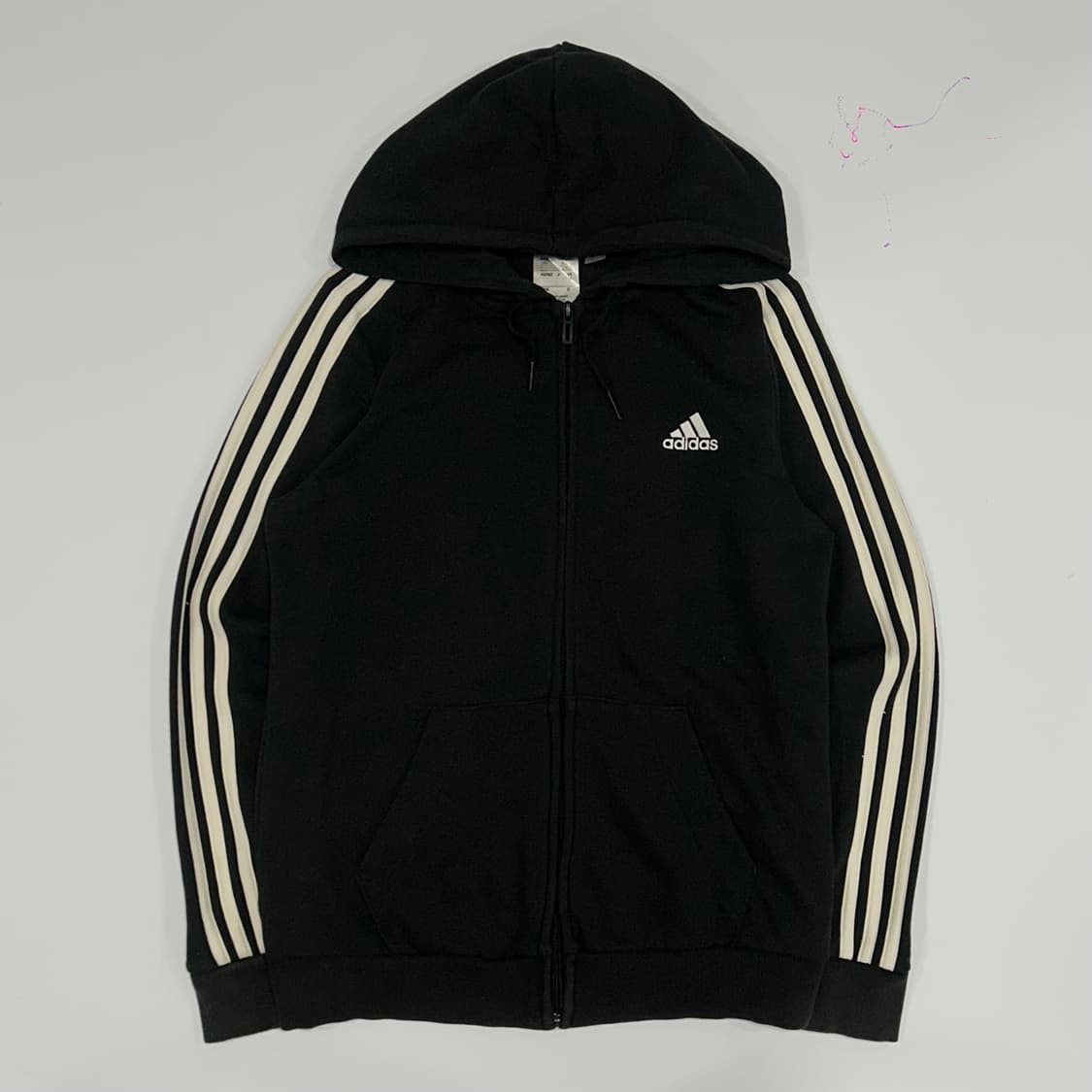 Adidas 아디다스 삼각로고 블랙 후드집업  상품이미지3