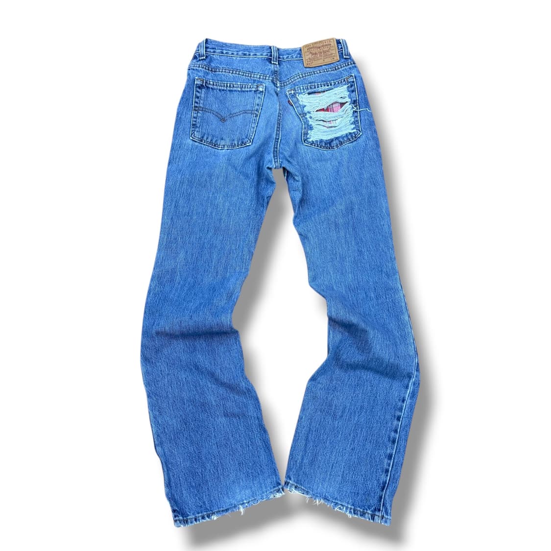 리바이스 517 90‘s 데미지 패치 세미부츠컷 데님팬츠 상품이미지2