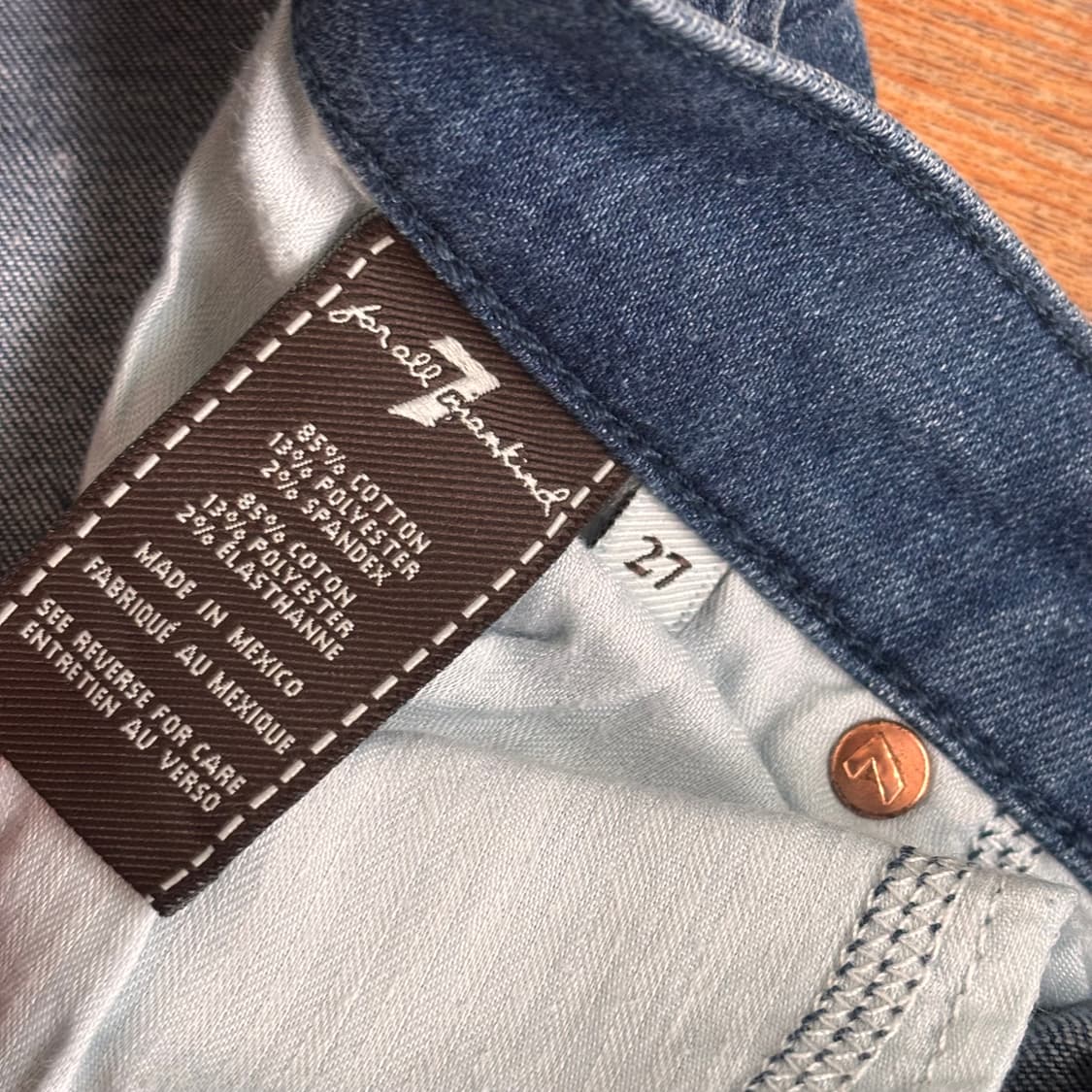 세븐진 27 맨카인드 청바지 슬림 스트레이트 스판 데님 정품 미국  상품이미지6