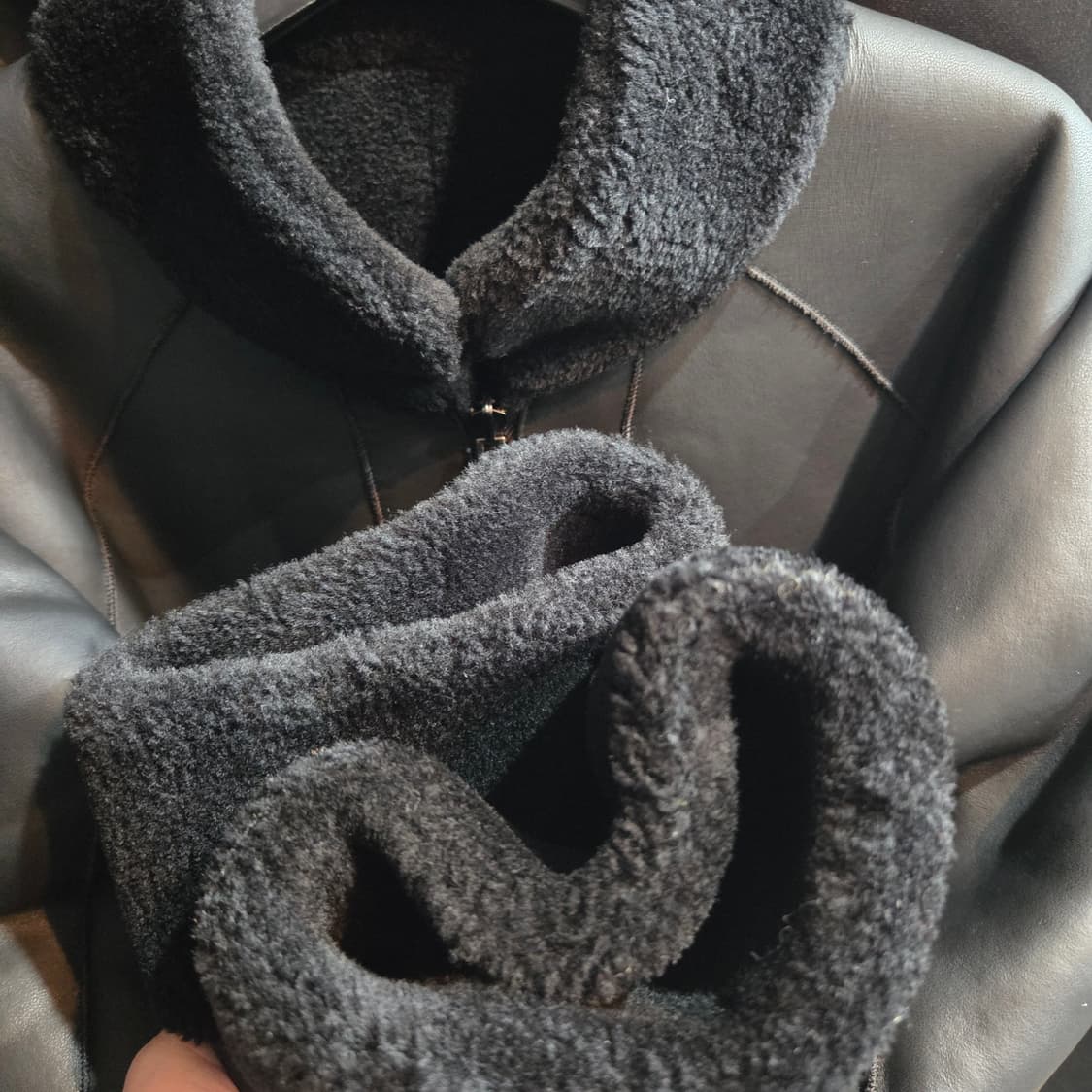 셀렙샵 양모 리버시블 양모 하프코트 상품이미지4