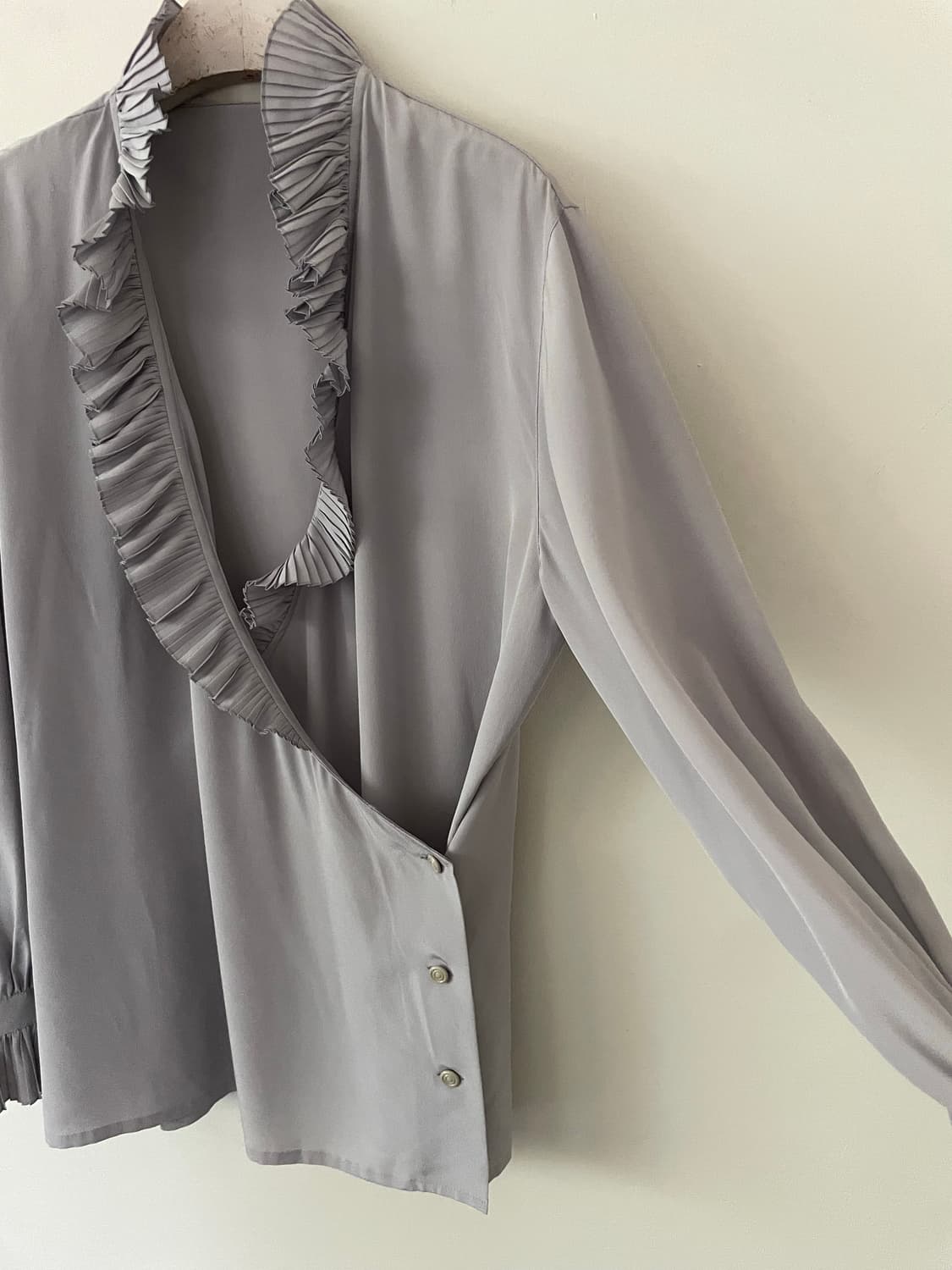 Christian Dior pleated neck wrap blouse 상품이미지4
