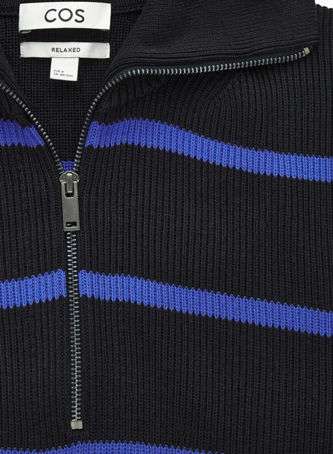 [S] COS 코스 스트라이프 니트 하프집업 상품이미지2