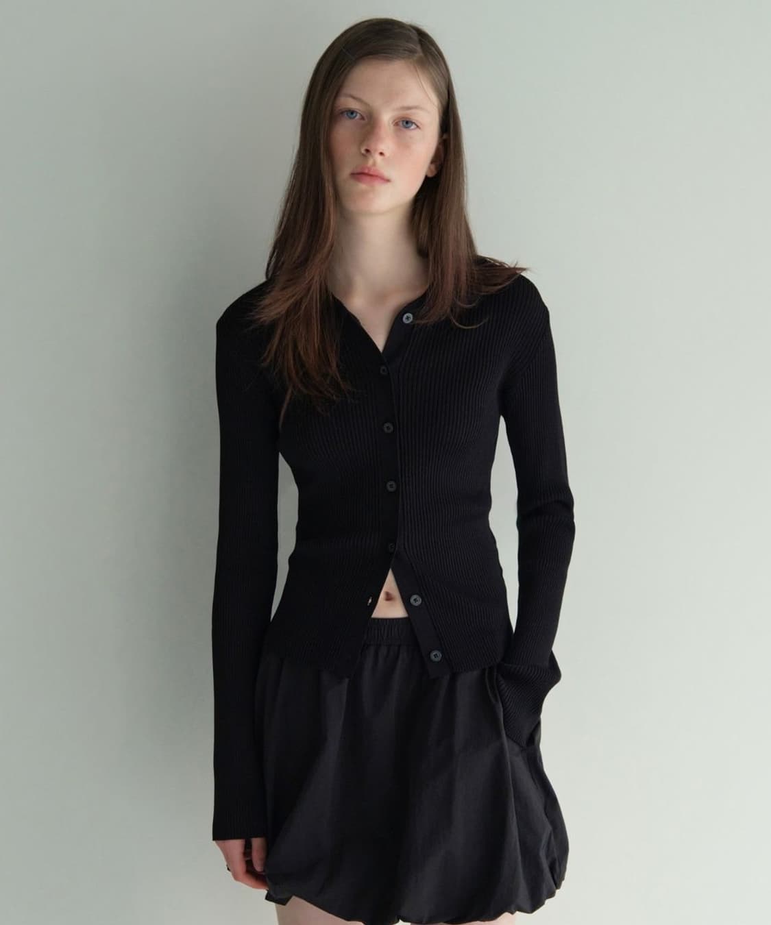 무신사 스탠다드 리브드 슬림핏 가디건 상품이미지1