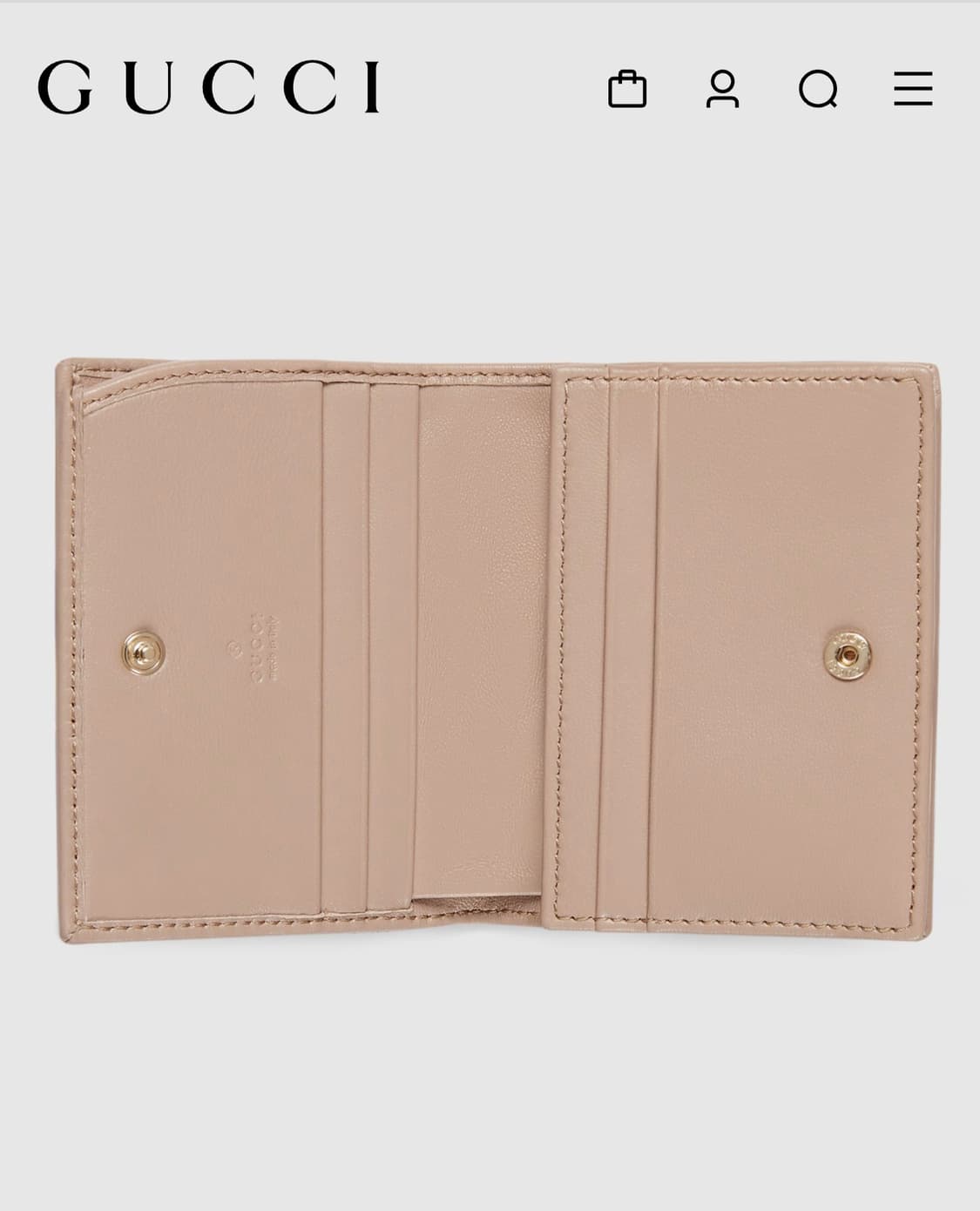 구찌 GG 마몽 퀼팅 반지갑 핑크 베이지   2주씀 상품이미지3