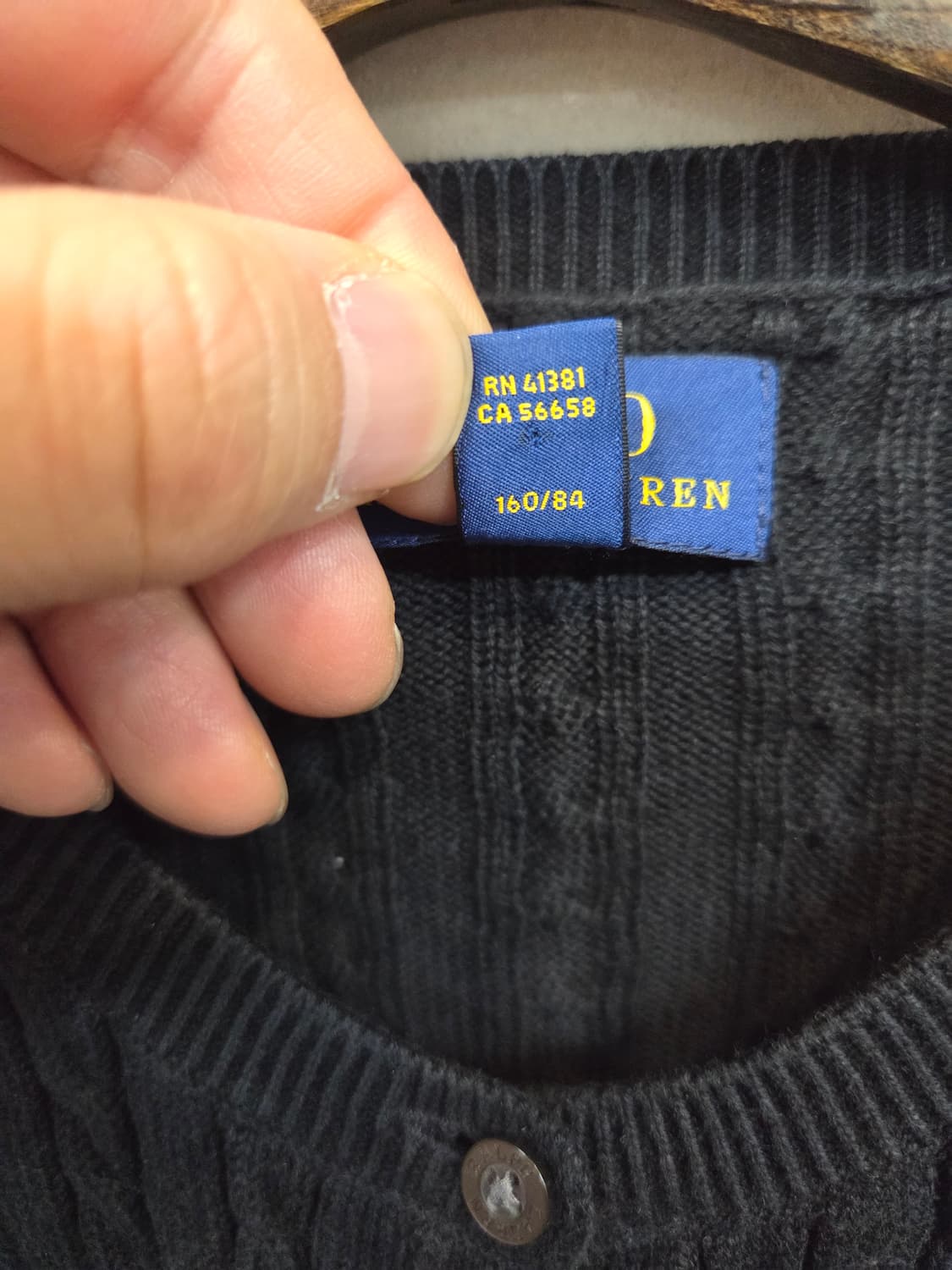 폴로랄프로렌 화이트포니 케이블 꽈배기 가디건 16 여성 xs 상품이미지6