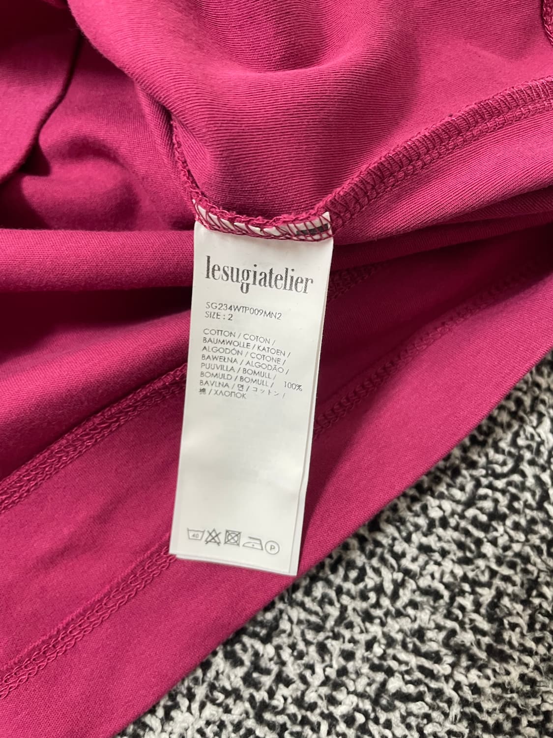 빈티지9. 르수기아뜰리에 레이어드 롱슬리브 긴팔티셔츠 핑크 상품이미지4