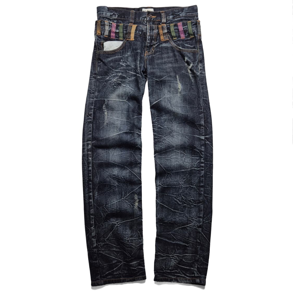 [79] Nylaus 빈티지 더블레이어 워싱 데님팬츠 상품이미지2