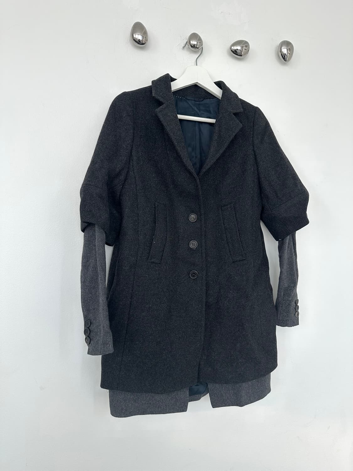 닐바렛 레이어드 캐시미어 블렌드 코트 상품이미지2