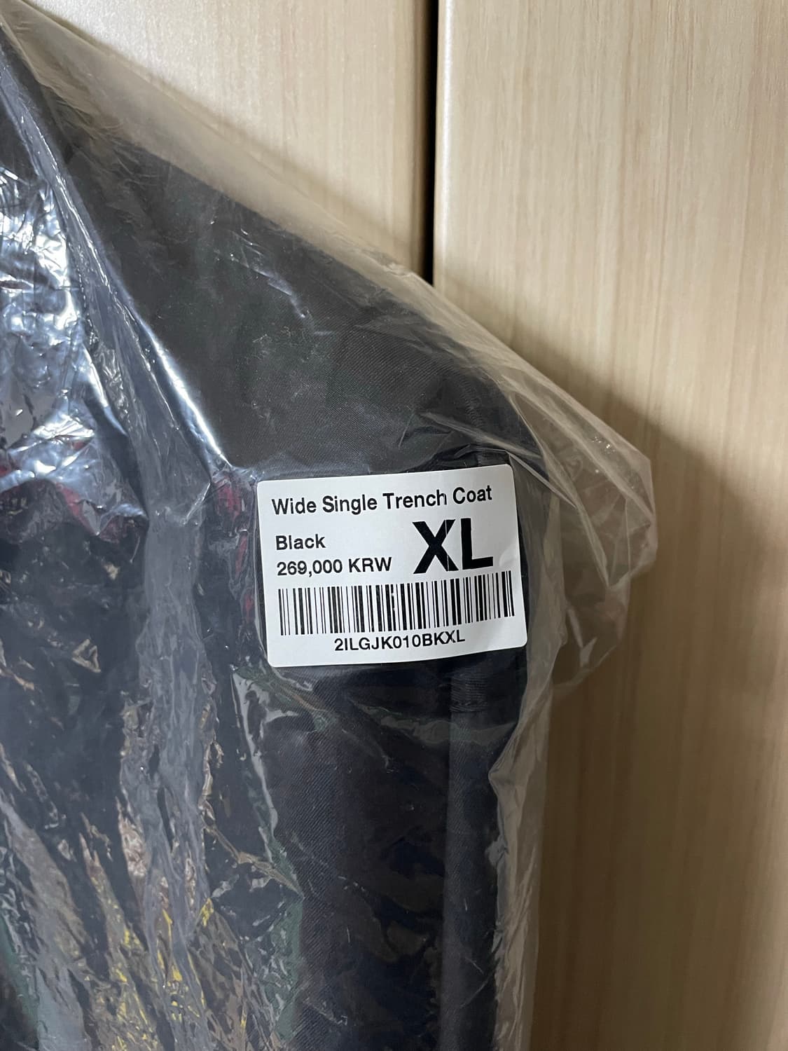 [XL] 에스피오나지 와이드 싱글 트렌치 코트 블랙(✨새상품) 상품이미지4