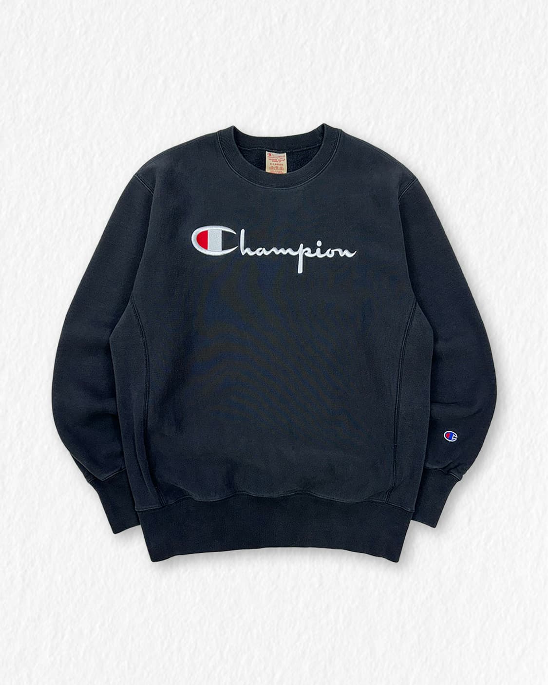 챔피언 리버스위브 기모 맨투맨 블랙 상품이미지1