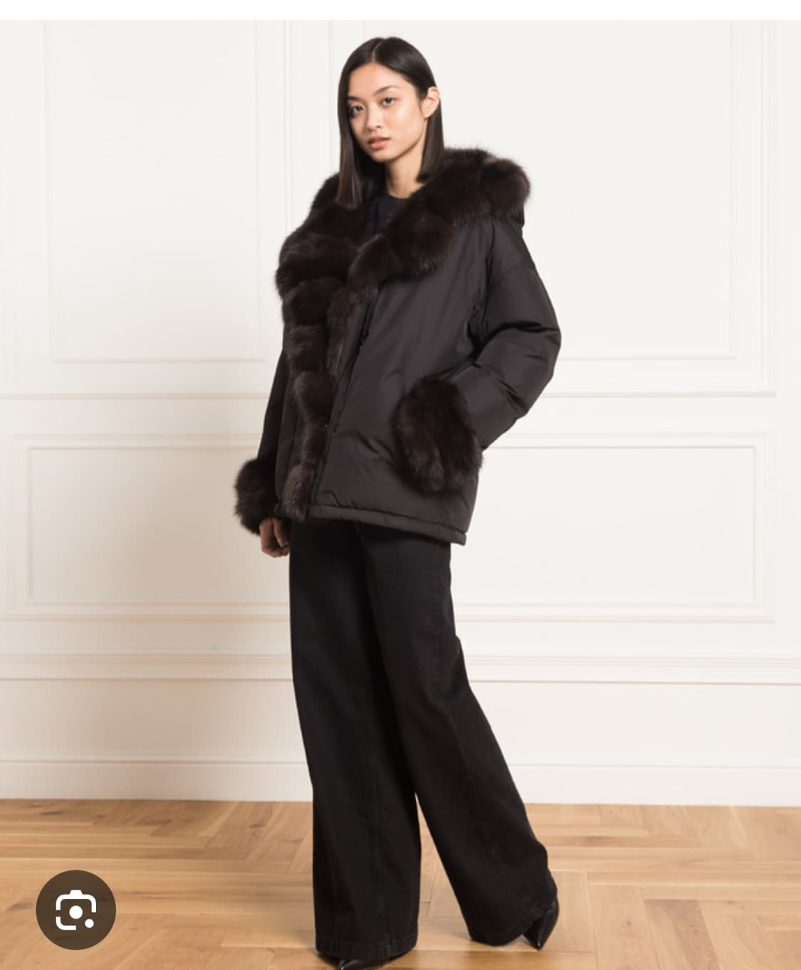 (23년) 이브살로몬 세이블 밍크 퍼 트리밍 패딩 코트 55 상품이미지3