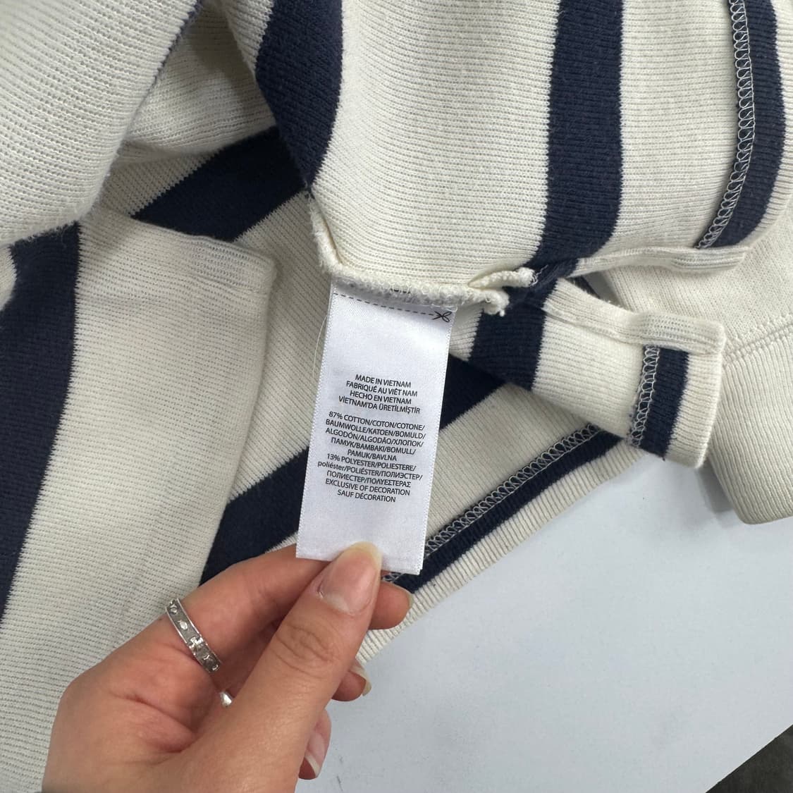 Polo 폴로 레드 포니 네이비 스트라이프 반집업 니트 상품이미지7