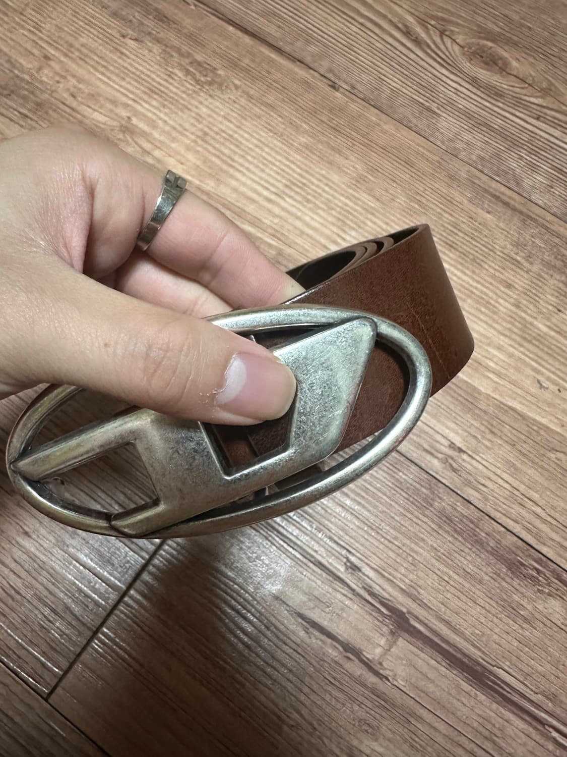 디젤 B-1DR D버클 가죽 벨트 브라운 상품이미지2