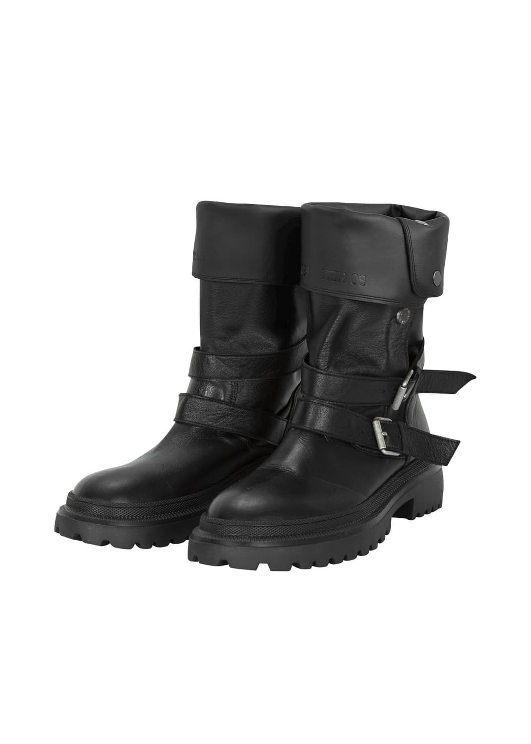 보헤미안서울 부츠 SNAP OPEN MIDDLE BOOTS, BLACK 상품이미지1