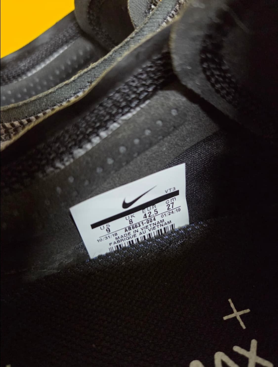 남성 나이키 에어 베이퍼맥스 2019 고스트블랙 운동화 (270) 상품이미지8