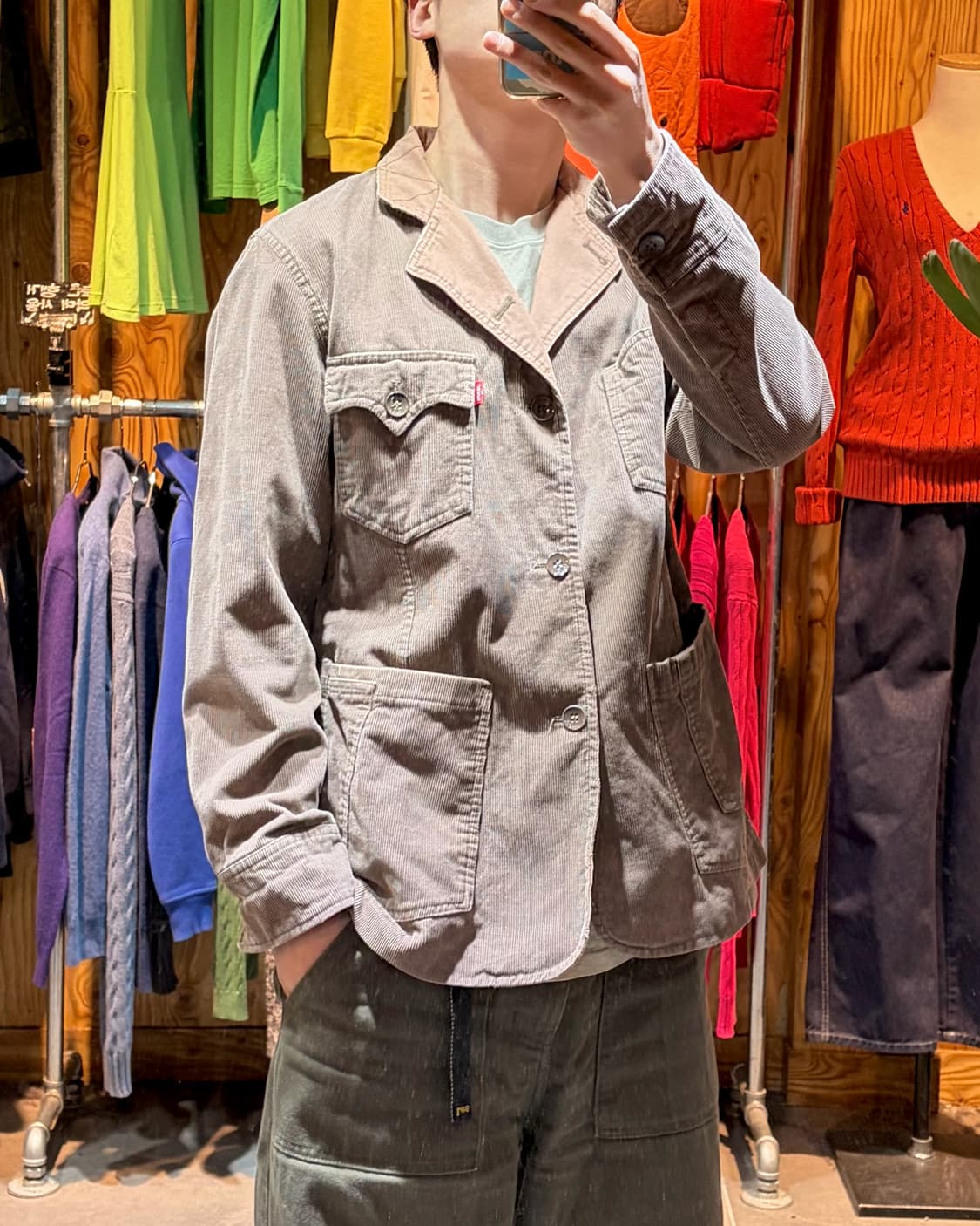 L 리바이스 4포켓 코듀로이 브라운 클래식 블레이저 상품이미지1