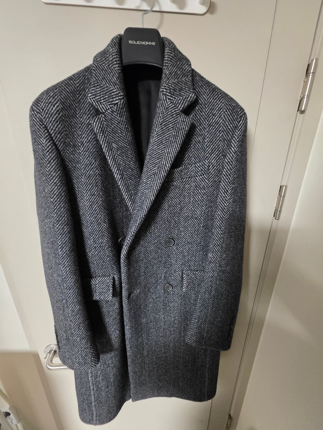 알레그리 빅헤링본 더블 코트 상품이미지1