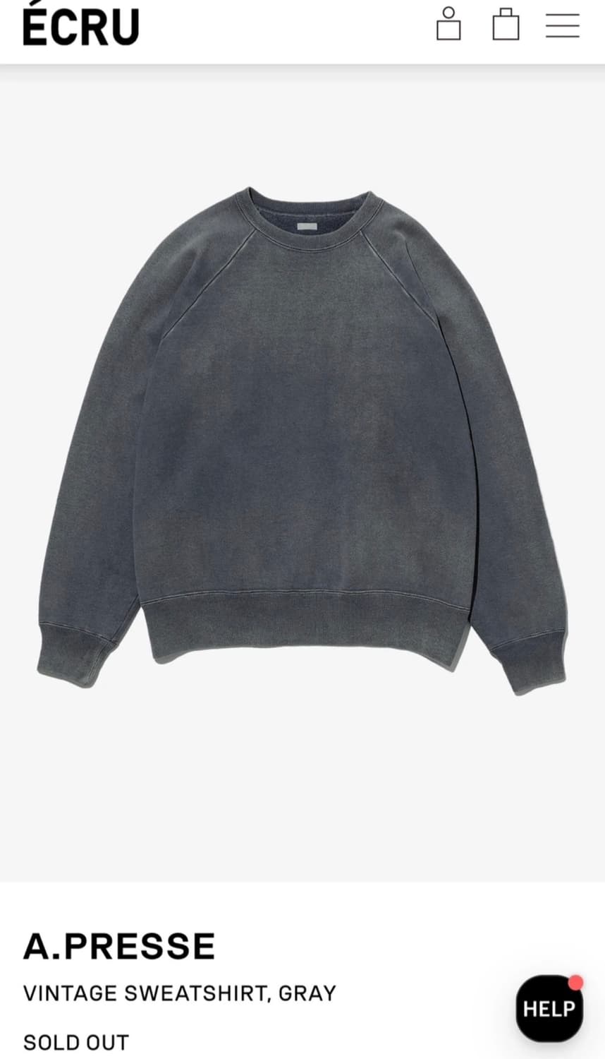 아프레쎄 A.PRESSE 빈티지 스웻셔츠 상품이미지2