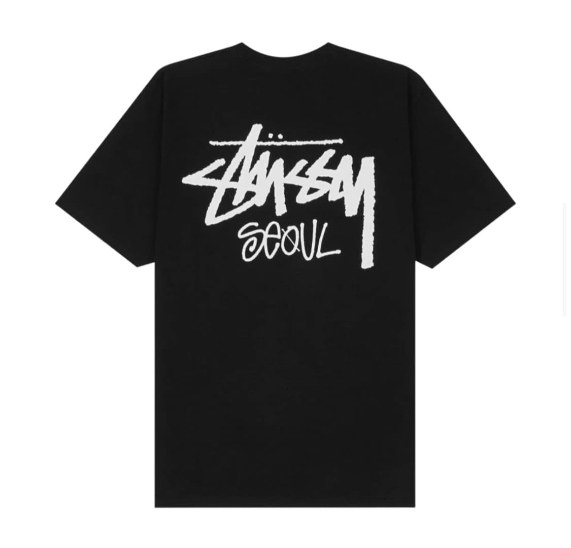 스투시 스탁 서울 티셔츠 블랙 상품이미지1
