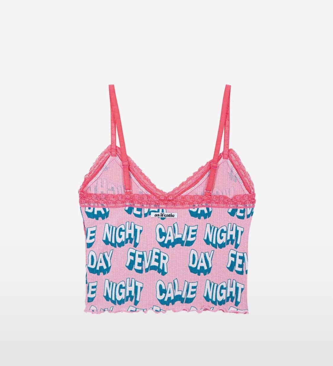 에즈이프켈리 CALIE LACE RIB TOP PINK 상품이미지4