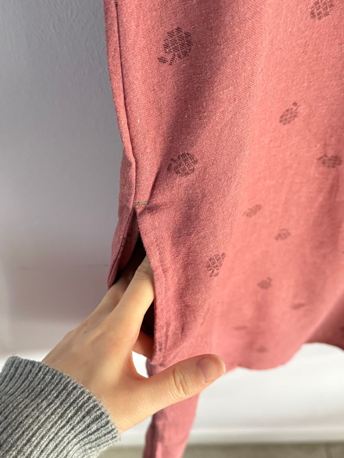 일본빈티지) 사과 패턴 기모원피스 상품이미지9