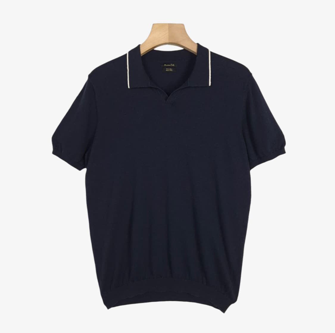 (100-105) 마시모두띠 반팔 니트 카라 네이비 상품이미지1