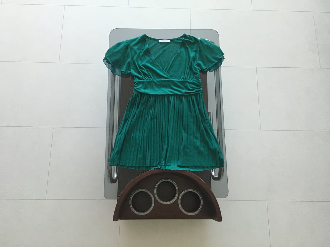 deep v pleated top 상품이미지2
